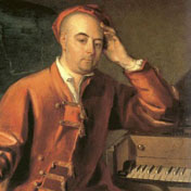 Portrait of Handel by Mercier c.1725 with the harpsichord by W. Smith c.1715 Handel portrait with a harpsichord